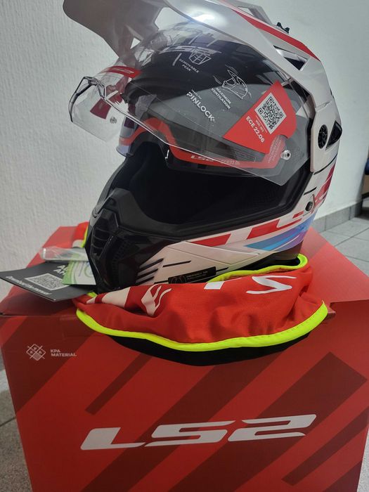 LS2 MX702 Pioneer 2 Namib (White/blue/red) M Каска