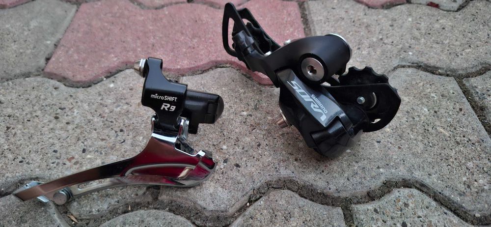 Transmisie/groupset pt. gravel/sosea 2x9viteze Shimano Sora/FSA/Tektro