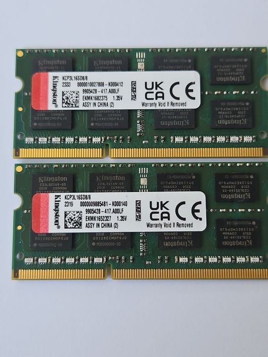 RAM памет Kingston 16GB DDR3L 1600MHz – комплект (2x8GB