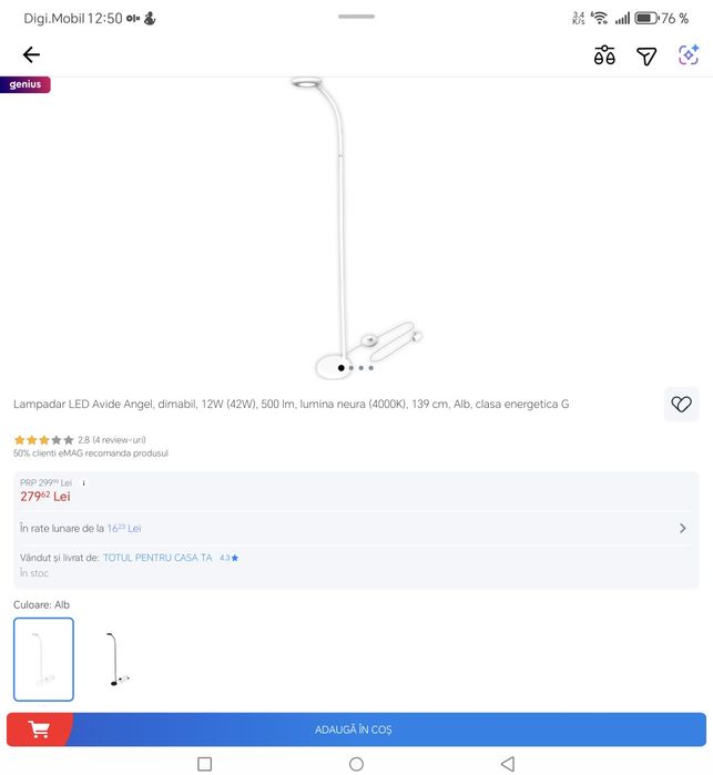 Lampa iluminare LED flexibila