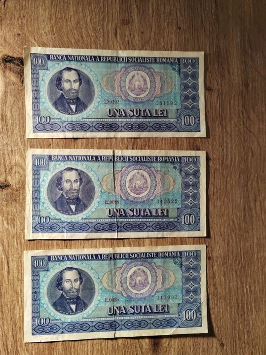 Vând bancnote românești de 100 lei din 1966