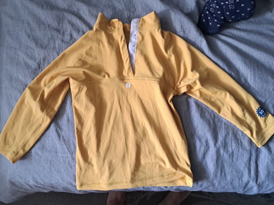 Bluză anti-UV UPF50+, Leu Galben, Decathlon
