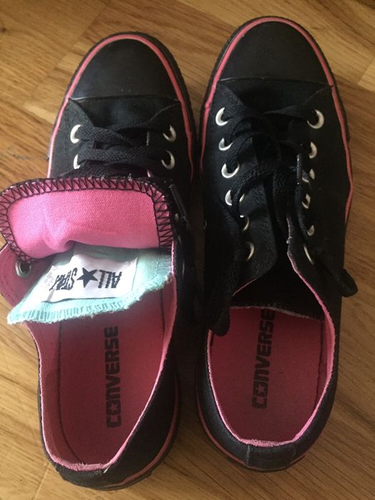 Tenisi converse/all stars 39 negru cu roz
