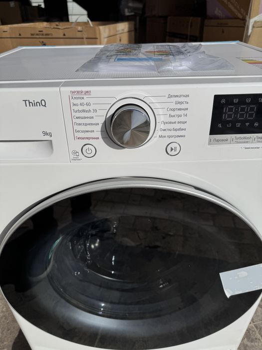 Стиральная машина LG 9 кг F2V7FS1W AIDD Inverter Steam TurboWash Wi-fi