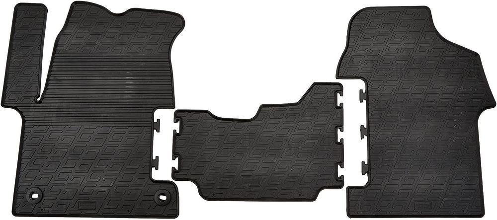 Set covorase auto din cauciuc Citroen Jumpy 05.2016-, Fiat Scudo 11.2022- (Manual), Peugeot Expert 05.2016-, Opel Vivaro 07.2019-, Toyota Proace 2016-, (Cargo), Negru, Gledring, 3 buc.