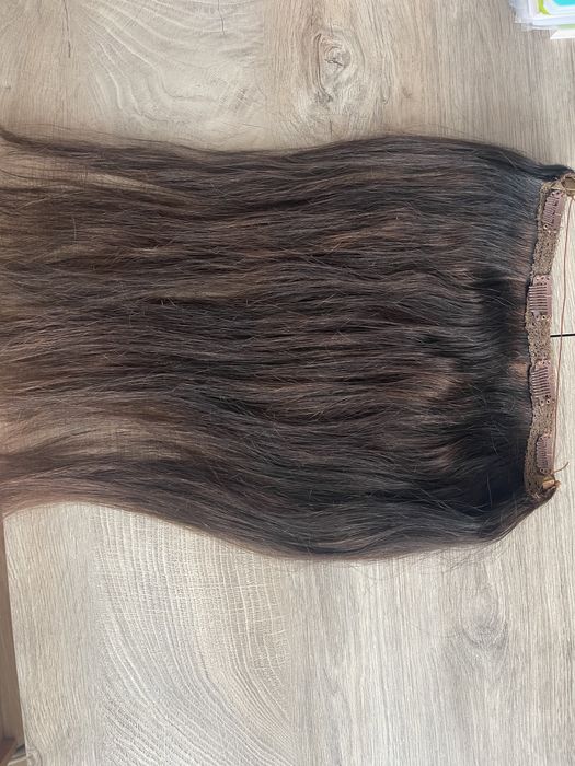 Halo extension, естенствена коса, тъмно кафяво