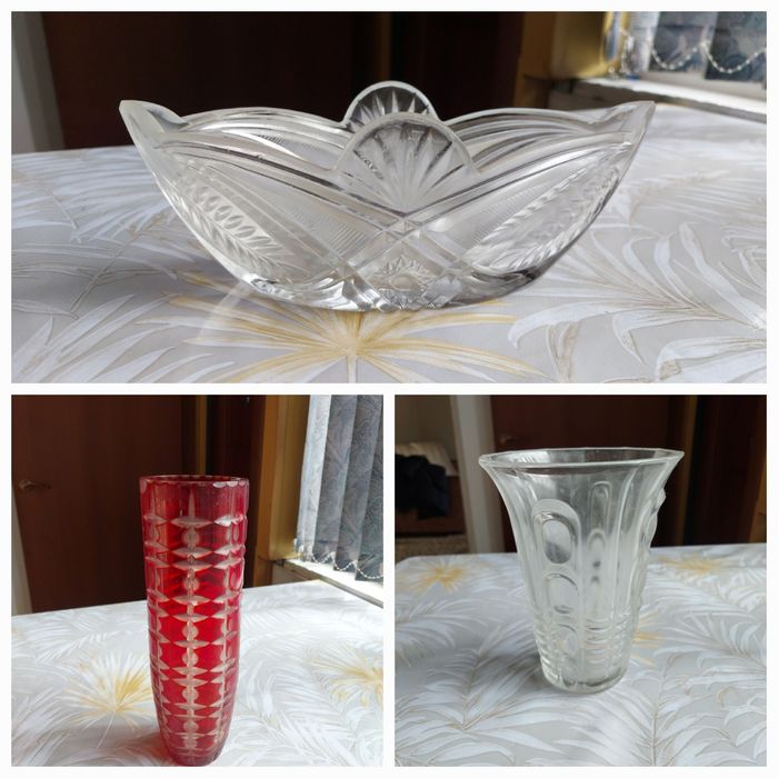 Хрустальные вазы и ладья