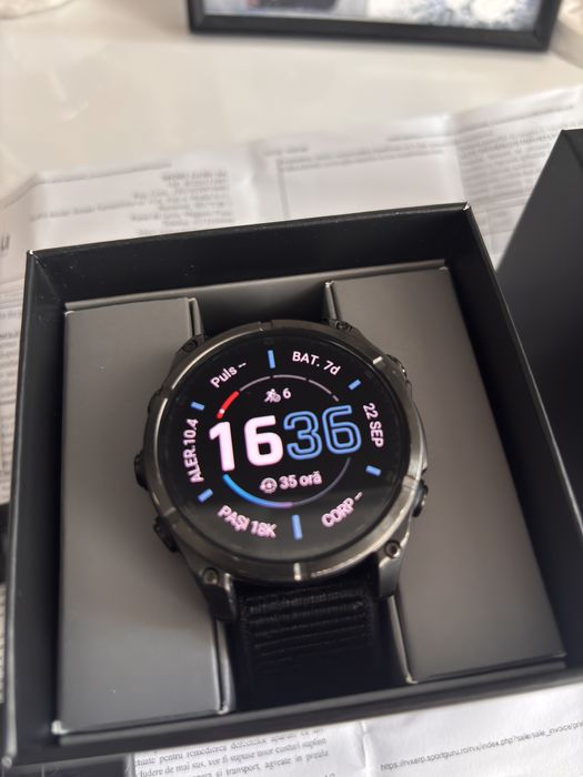 Garmin Fenix 8 47mm saphire titanium- carbon/negru garantie