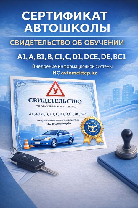 Сертификат автошколы
