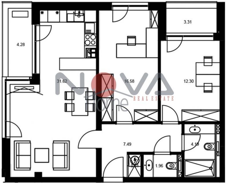 3-стаен в Варна-Цветен площ 110 цена 219600