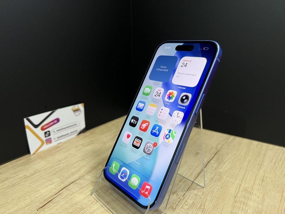 Iphone 16 128Gb Ultramarine Second-Hand 3 ani garanție, Telefoane Mure