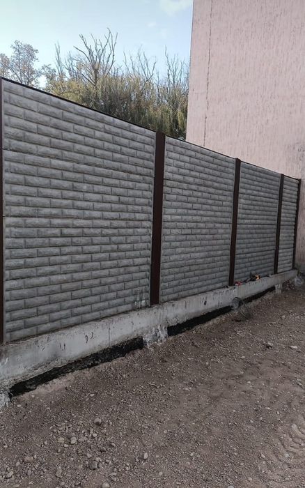 Еврозабор с установкой Ограждения Шлакоблок Газоблок