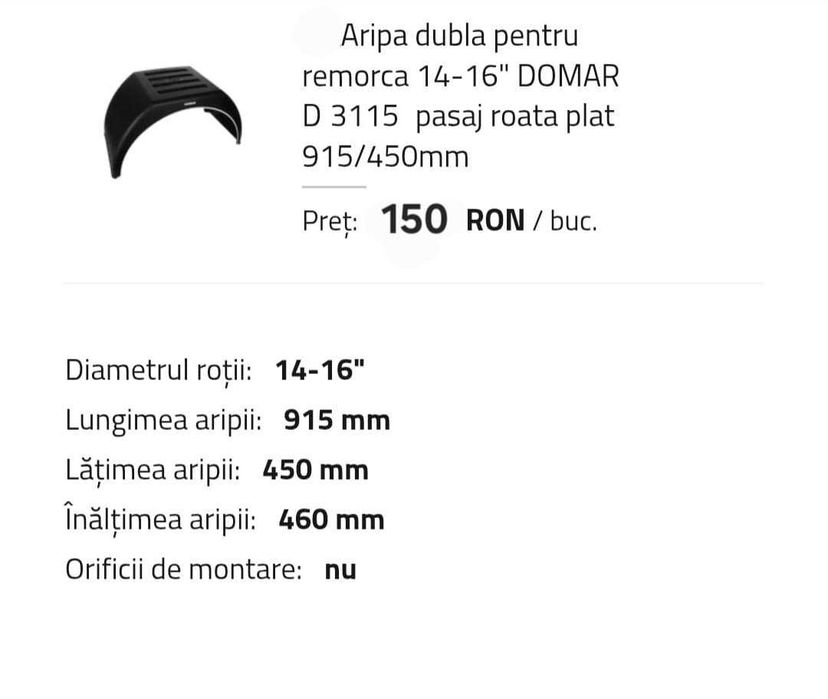 ARIPA Aparatori Noroi Pasaj Roata dubla Ford Iveco Mercedes Volkswagen