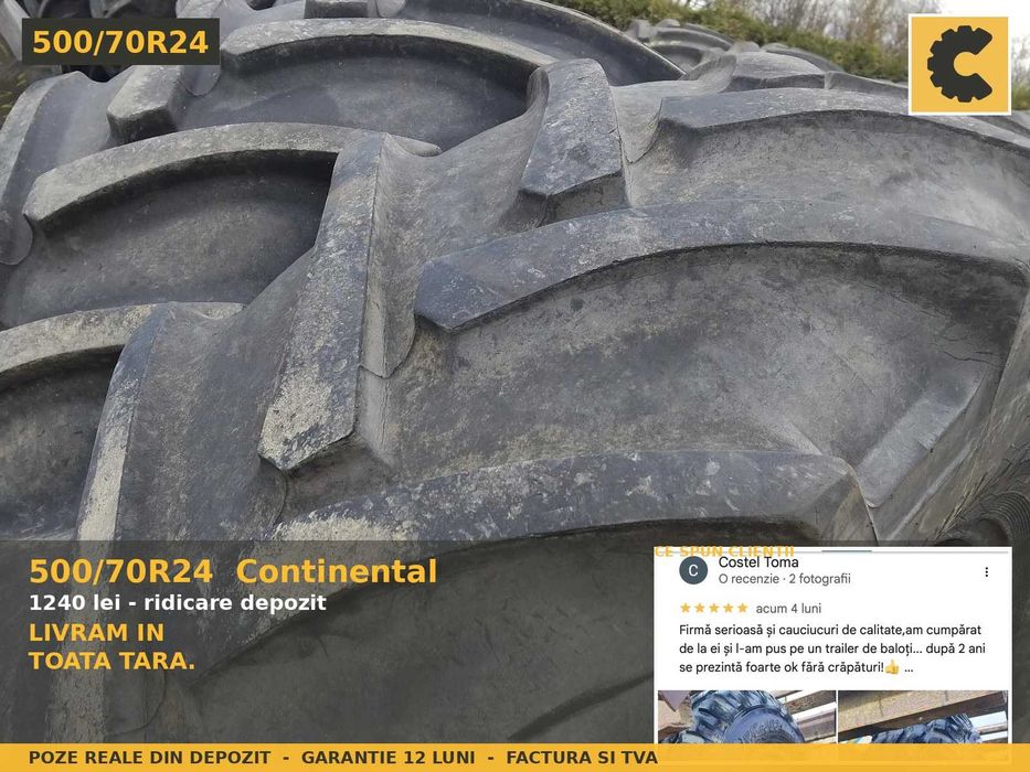 Cauciucuri 500/70R24 19.5R24 Continental Anvelope Incarcator SH TVA