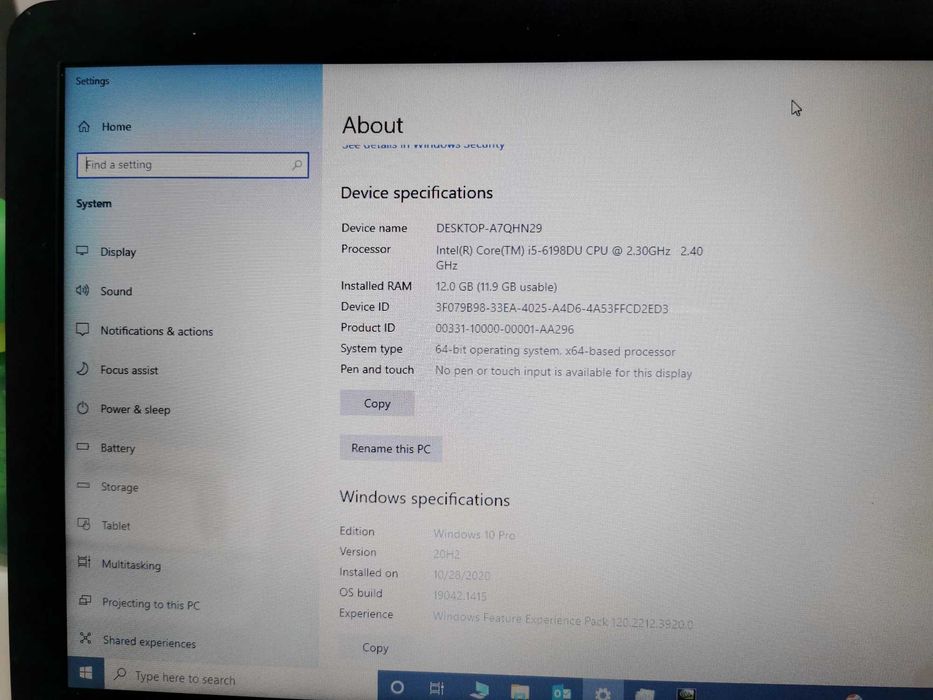 Laptop Asus A541UV