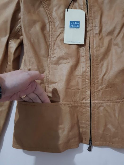 Geaca din piele naturala Made in Italy,noua cu eticheta