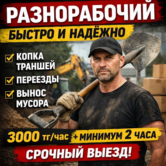 Разнорабочий с по часовой оплатой