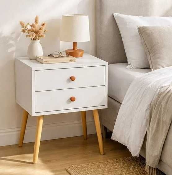 Нощно шкафче, 45*28*56см, бяло