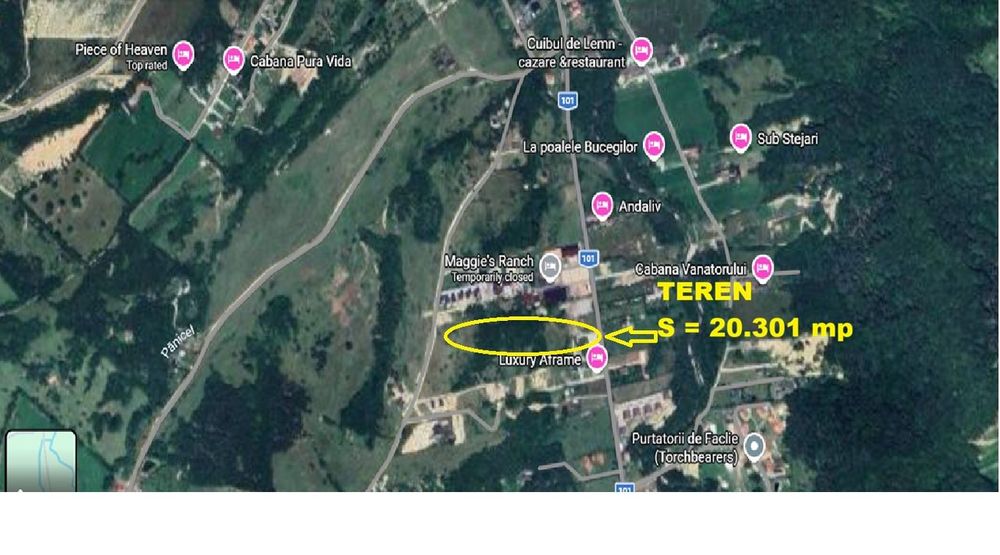 Proprietar, vand teren pt. case de vacanta (20.301mp) Rasnov, Brasov