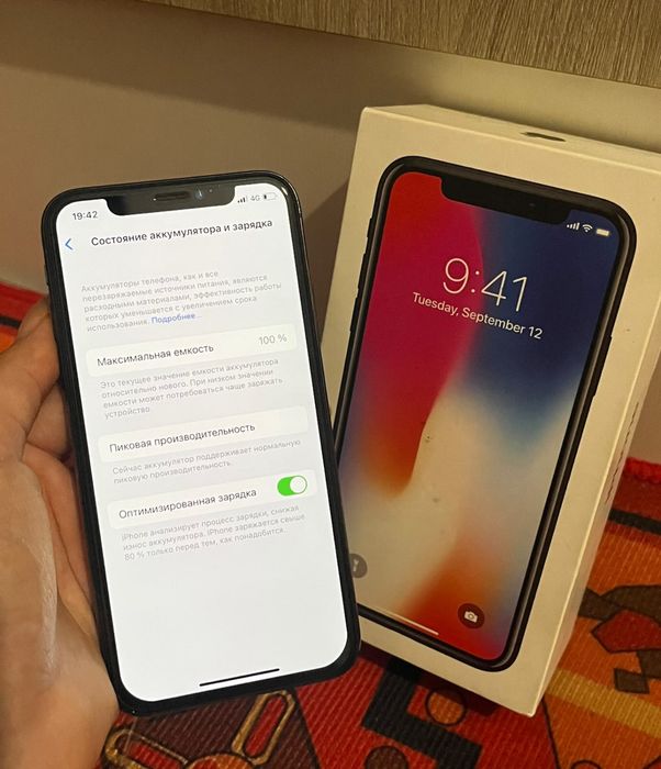 Продам iPhone X 64GB 100% аккумулятор