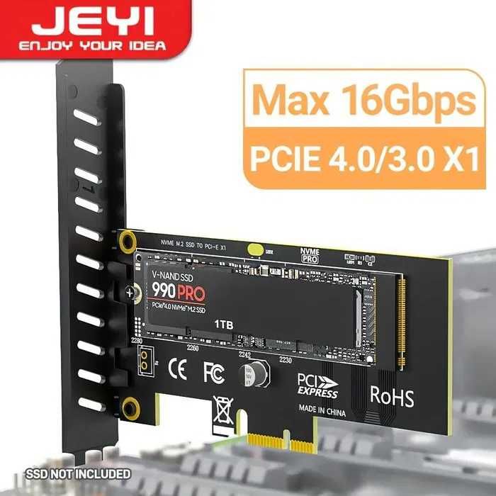 Външен бутон за включване/SATA to USB кабел/Aдаптери за NVMe към PCIe X1 слот