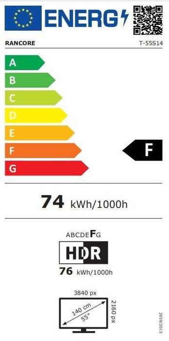 Телевизор Rancore T-50S14, 50 инча, 3840х2160 4K, Smart, Wi-Fi,Android