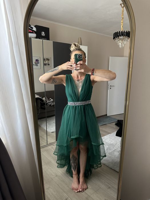 Rochie tul asimetrica eveniment