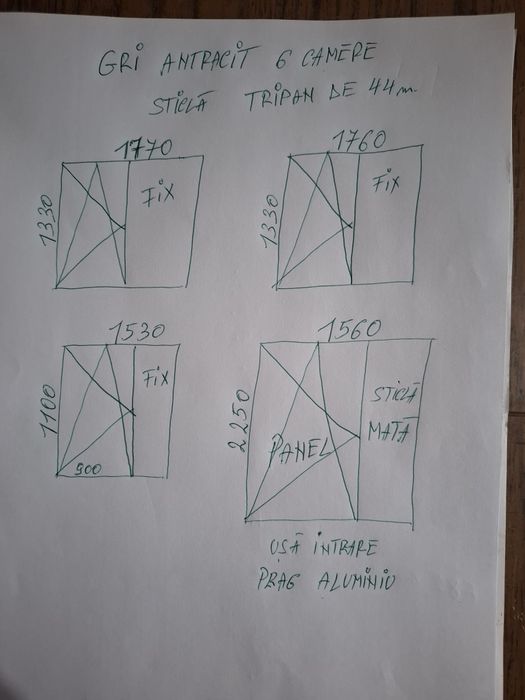 Vând uși și geamuri termopan – profil Salamander , tripan, antracit/alb
