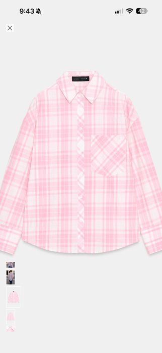 Рубашка Zara в клетку