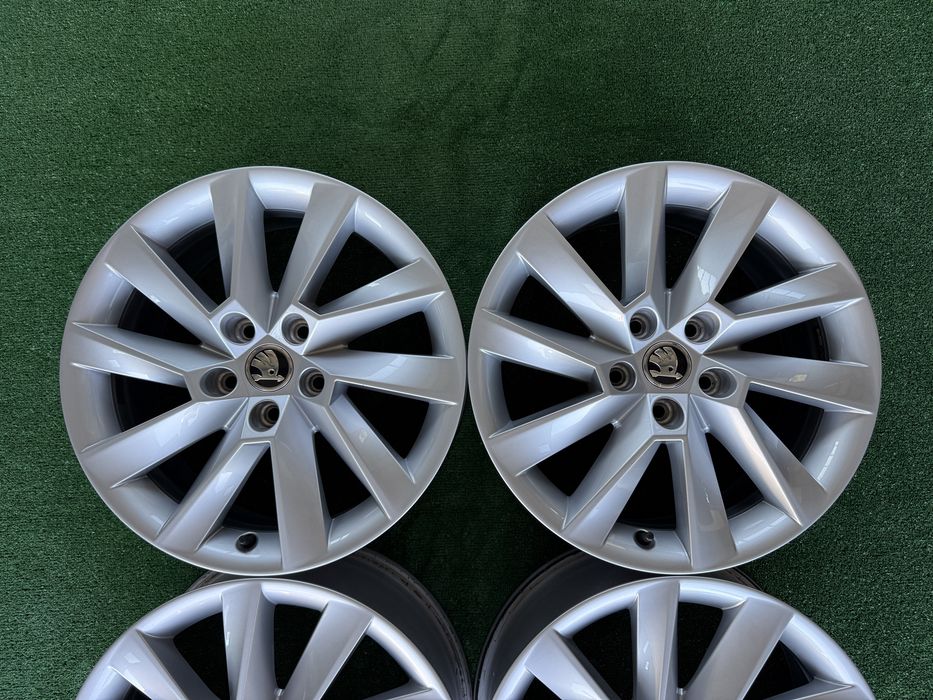 4бр. ОТЛИЧНИ 17” ОРИГИНАЛНИ Джанти 5х112 *STRATOS* за -SKODA Superb/AUDI/SEAT/VW/Vag- 7.0Jx17H2, ET40