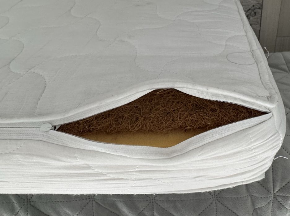 Saltea pentru bebe 11 cm cu cocos si interior burete 120x60cm