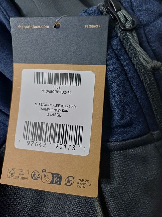 Нов Мъжки суитчер The North Face Reaxion Fleece Full Zip Hoodie summit