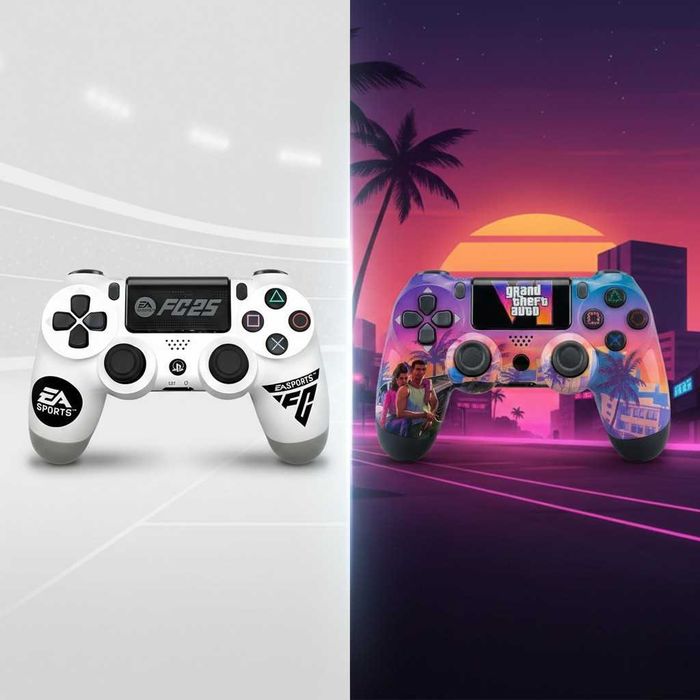 Безжичен PS4 Джойстик FC25/GTA с LED и Вибрация