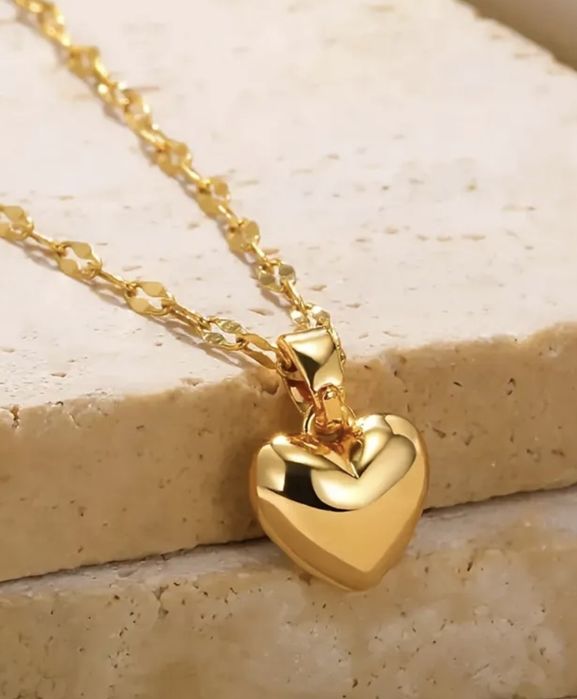 НАМАЛЕНИЕ! Уникално дамско колие сърце - за подарък + КУТИЙКА! 18 к