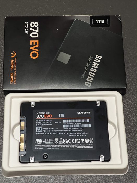 Samsung 870 EVO 1TB NOU 0 ORE | 0 GB SCRIERI | ORIGINAL | Testat