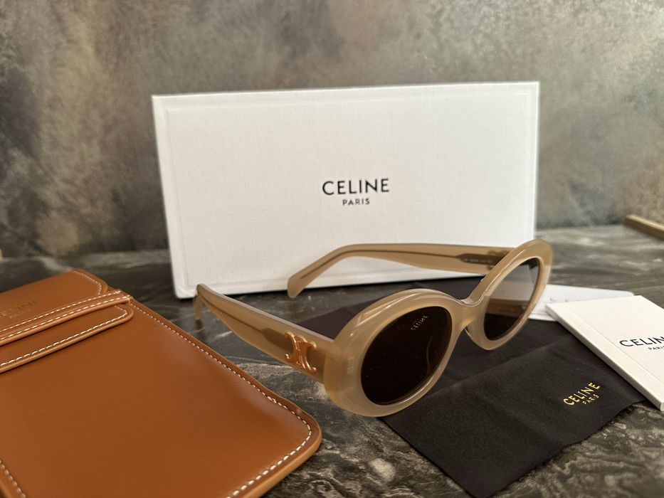 Очила Celine топ модел в бежаво