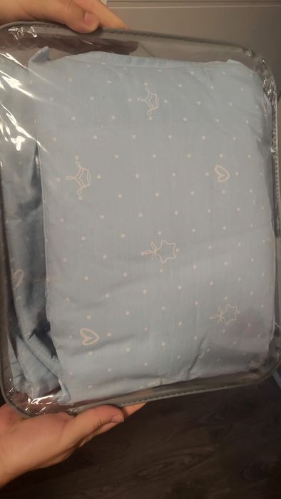 Бебешко креватче с матрак и спален комплект