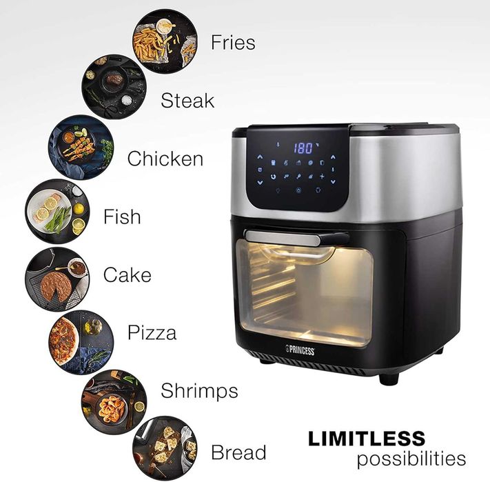 Уред за готвене с горещ въздух и фурна Princess DeLuxe AirFryer 182075