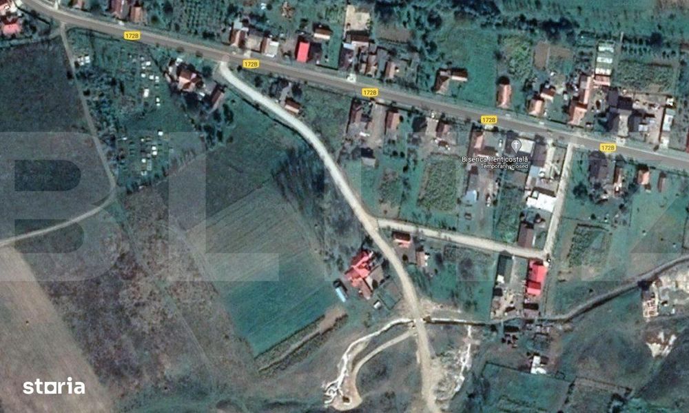 EXCLUSIVITATE! 1 ha de teren (4000 mp intravilan; 6500 mp extravilan),