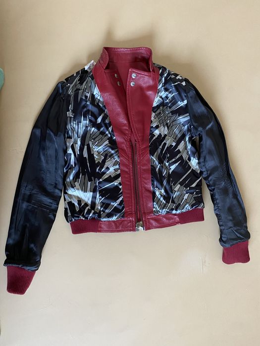 Geaca dama,rosie din piele naturala “MISS SIXTY”