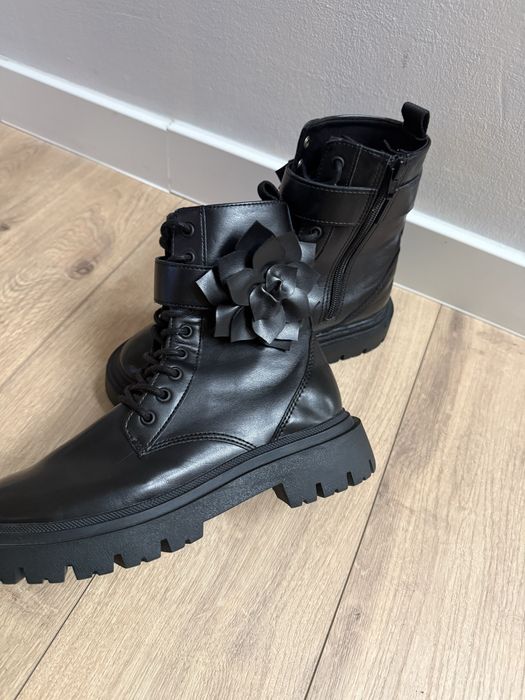 ZARA черни кожени боти 36 номер