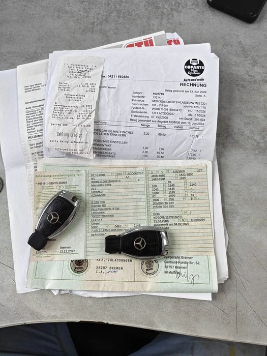 Mercedes-Benz E 2 buc e 220 import germania