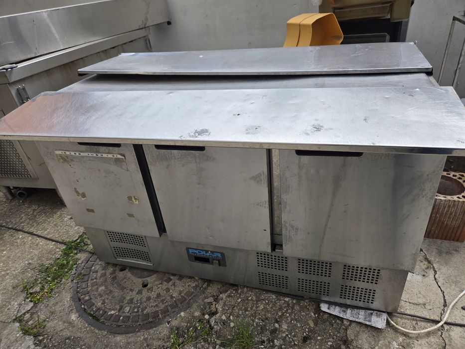 Frigider inox 1, 2 usi, stare  bună, dulap frigorific 2 usi,600- 1400