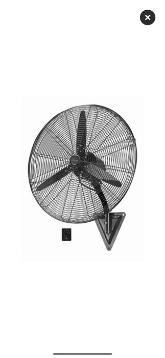 Вентилатор стенен 30'' Muhler MFI-3020, 200W, Индустриален, Черен