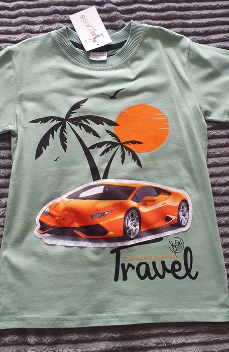 Тениска с кола,светеща