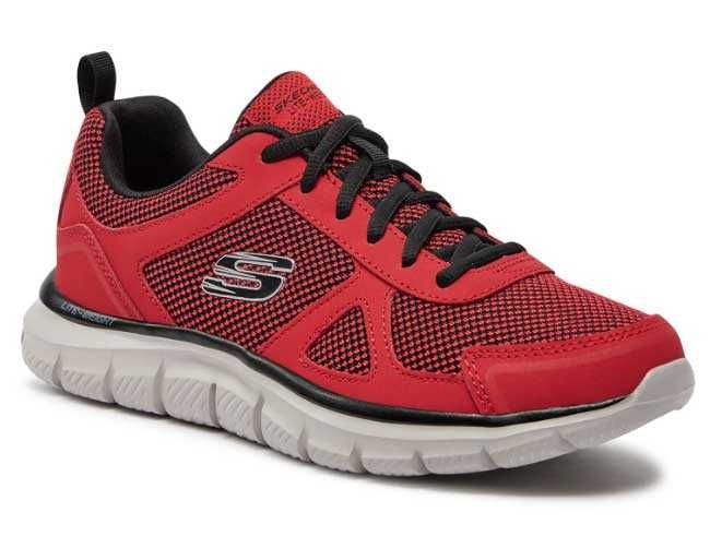 Skechers Track, lite-weight, memory foam, red/black, marime 42