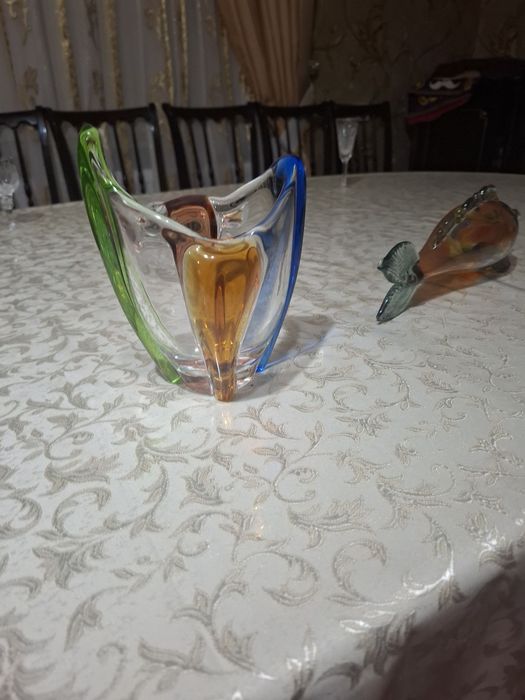 ,Вазочка и Рыбка стекло СССР