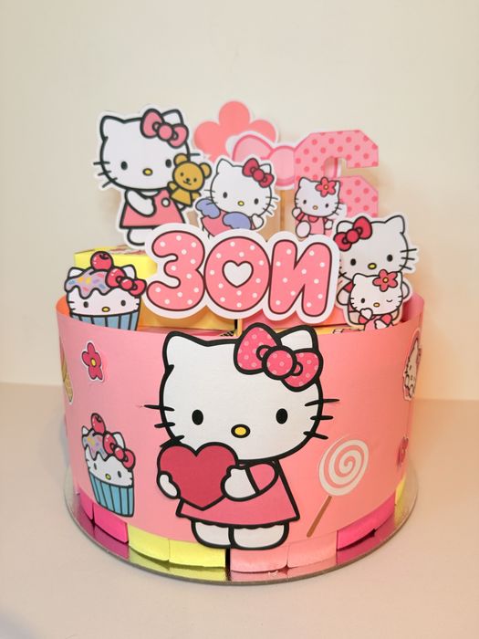 Картонена торта хелоу кити Hello kitty