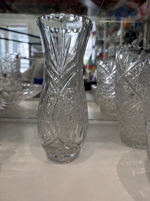 Ваза для цветов хрустальная