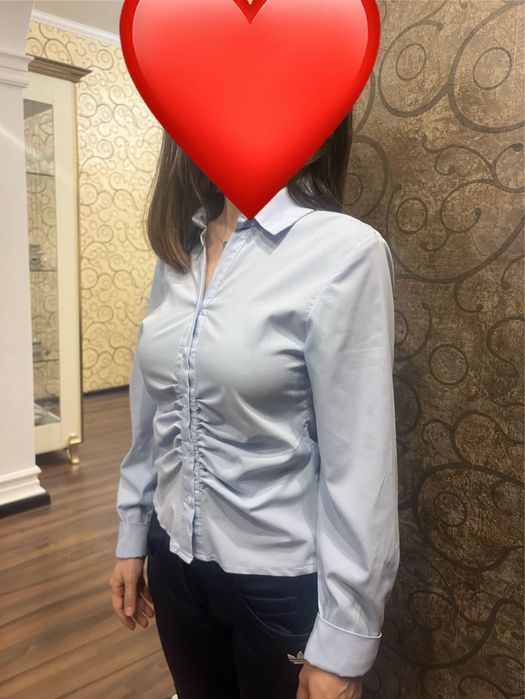 Рубашка голубая, размер 42-44